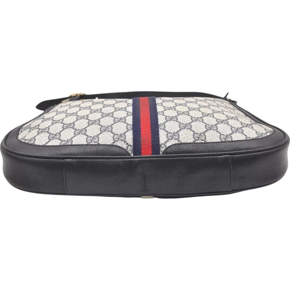 084273AR (E3) Gucci Shoulder Bag Sherry Line Navy Blue PVC - Picture 5 of 13